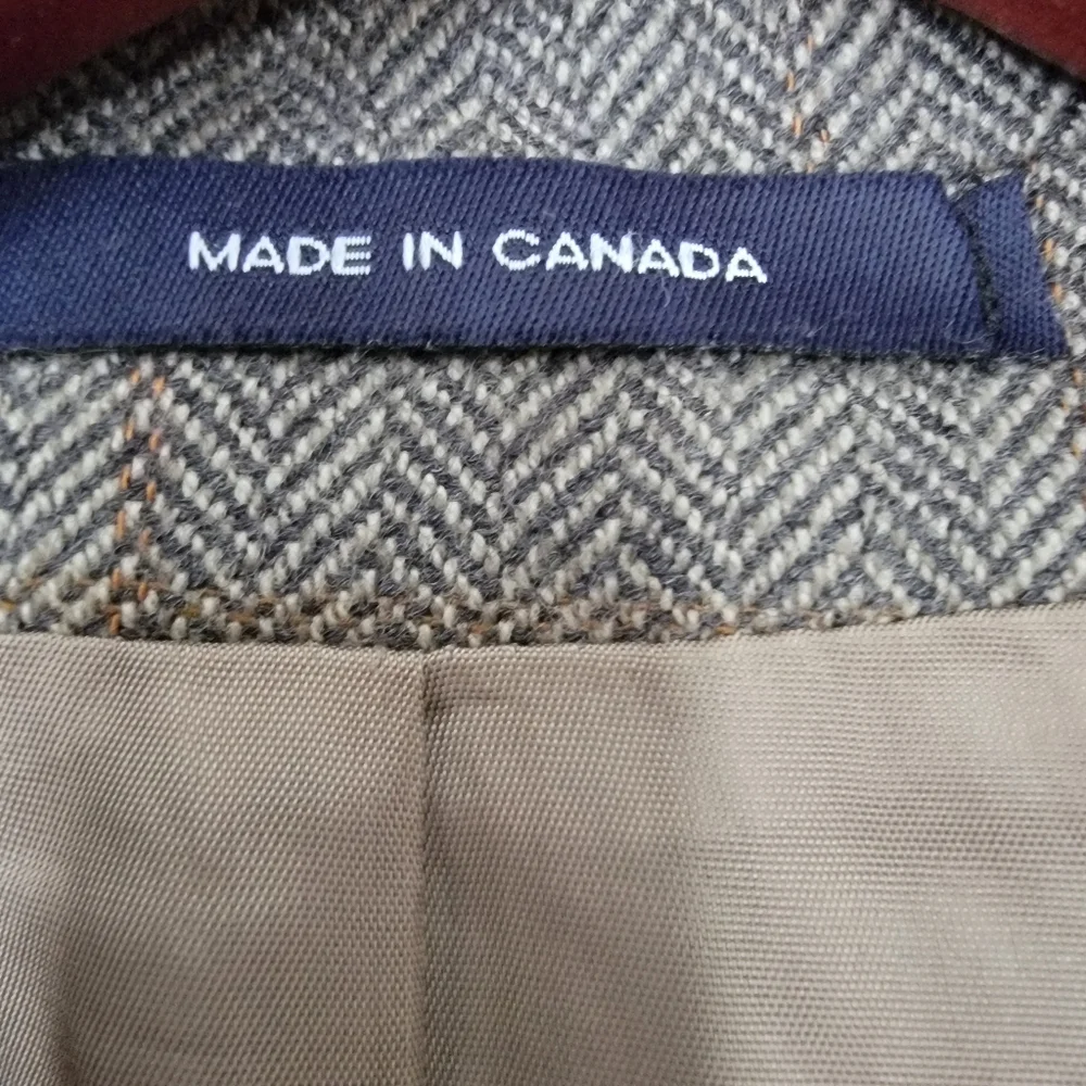 Ralph Lauren Wool Canadian Houndstooth Plaid Sports Coat 44R